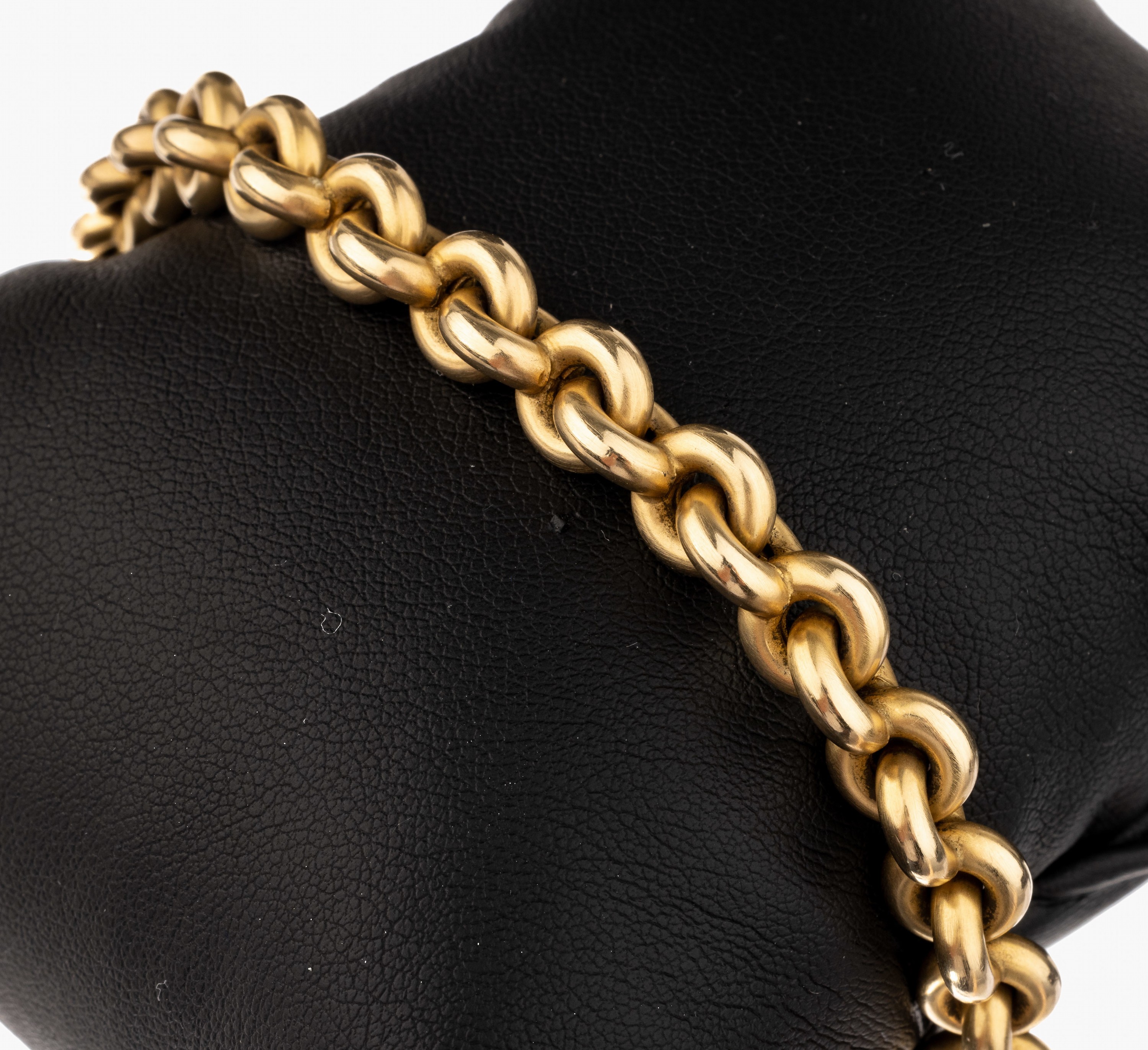 14 kt Gold Armband, GG 585/000, ca. 22.6 g,L. ca. 19 cm, Karabinerschließe