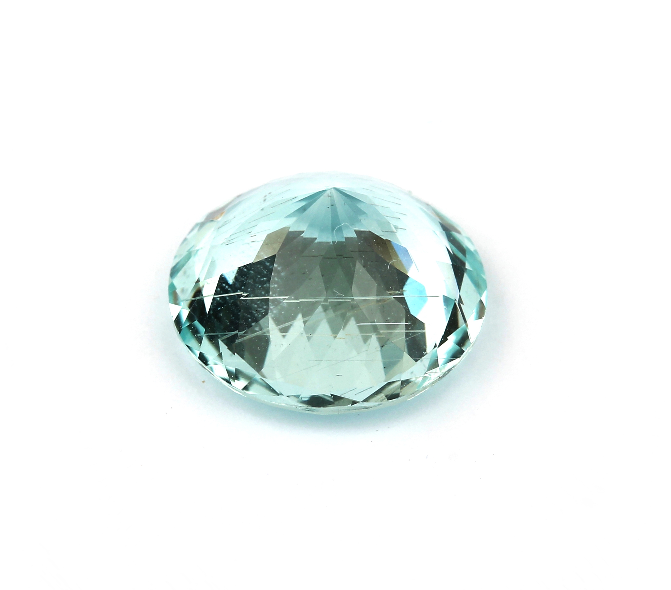 Detail a: Loser Aquamarin, 9.89 ct, rundfacett., mit GIT-Expertise