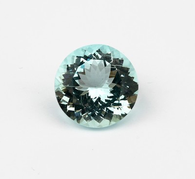 Image 26762761 - Loose aquamarine, 9.89 ct, round bevelled, with GIT-expertise Valuation Price: 1280, - EUR
