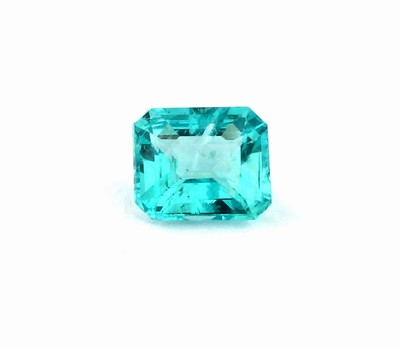 Image 26763356 - Loose apatite, 0.72 ct, octagonale trap cut, with ALGT-expertise Valuation Price: 320, - EUR