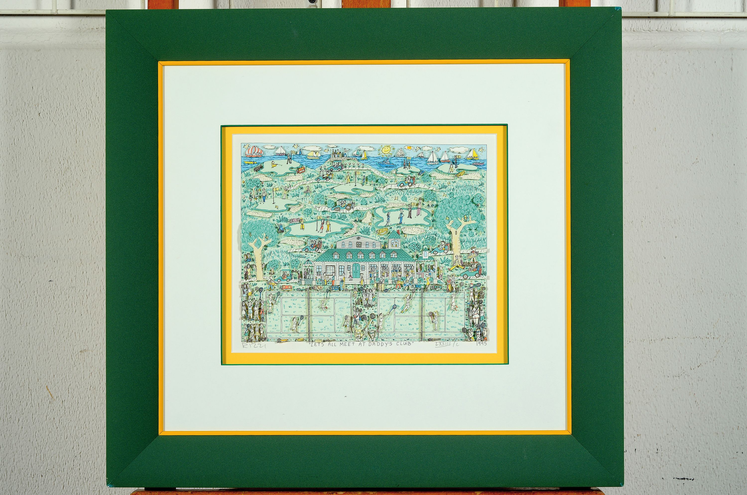 Detail k: James Rizzi, 1950-2011, Let's all meet at Daddy's Club, dreidimensionale Farbserigraphievon 1995, handsigniert, num. LXXVIII/C, ...