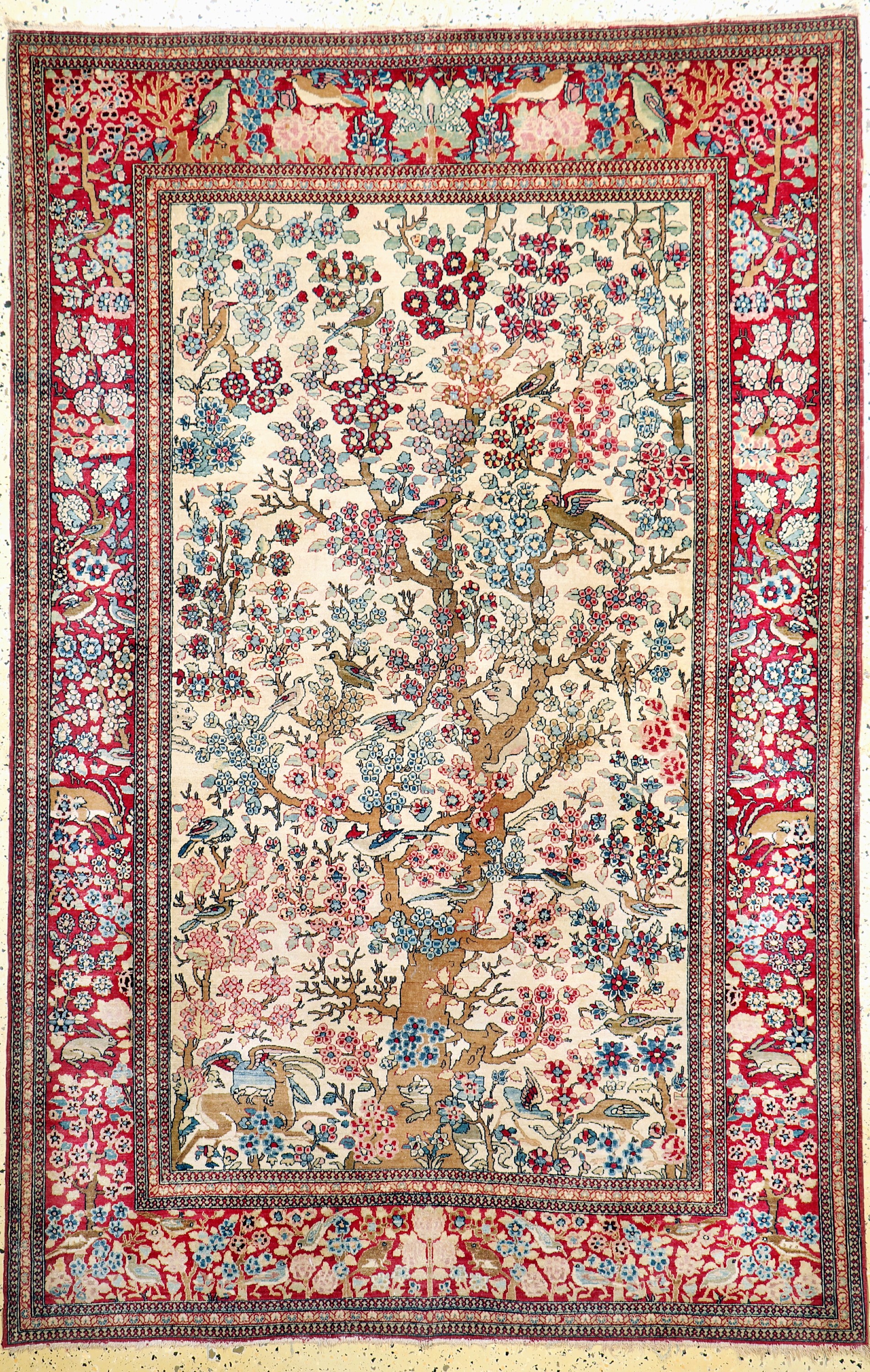 Esfahan"Ahmad"antik, Persien, um 1900, Wolle auf Baumwolle, ca. 210 x 138 cm, EHZ: 3-4