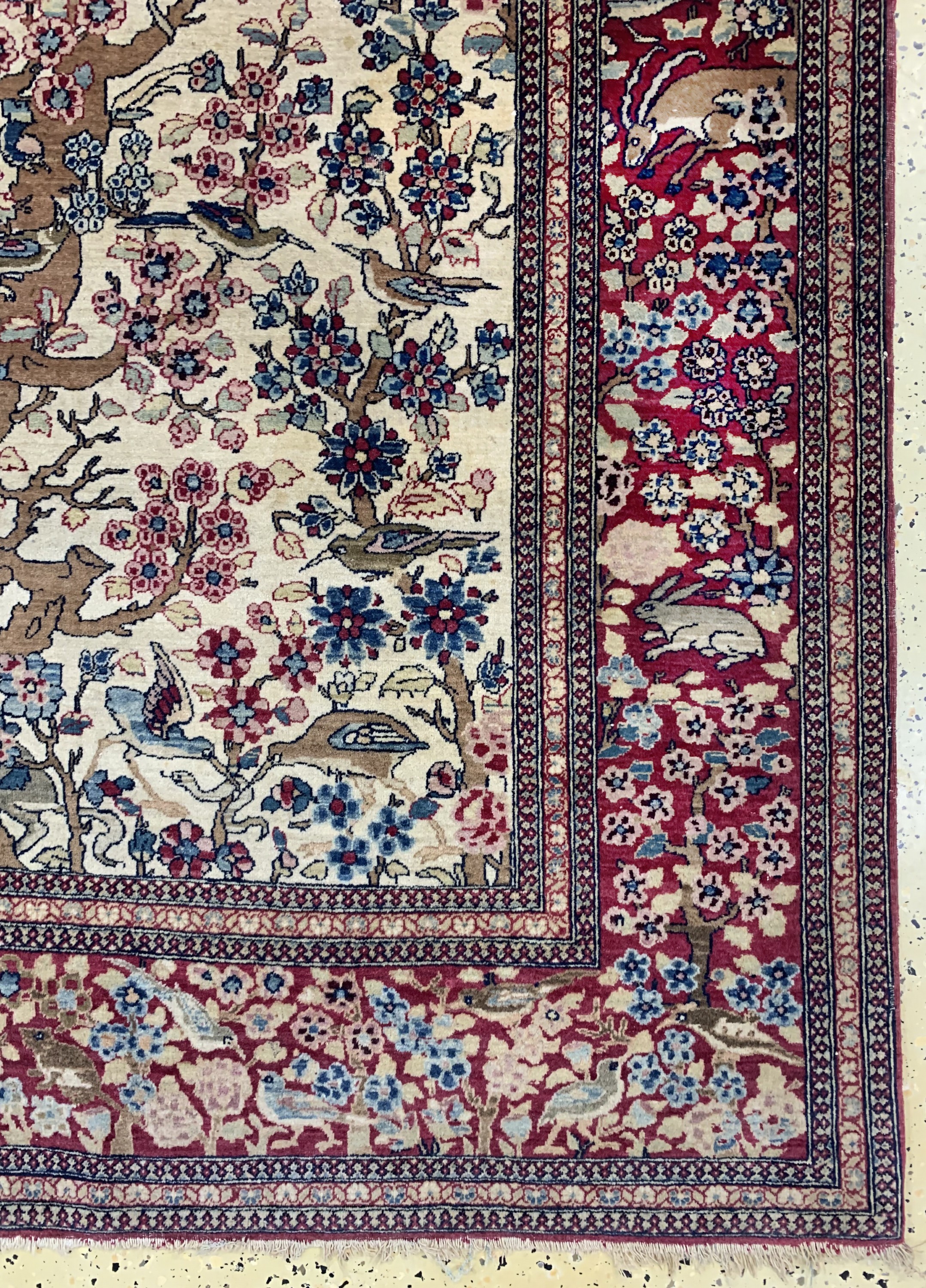 Detail a: Esfahan"Ahmad"antik, Persien, um 1900, Wolle auf Baumwolle, ca. 210 x 138 cm, EHZ: 3-4