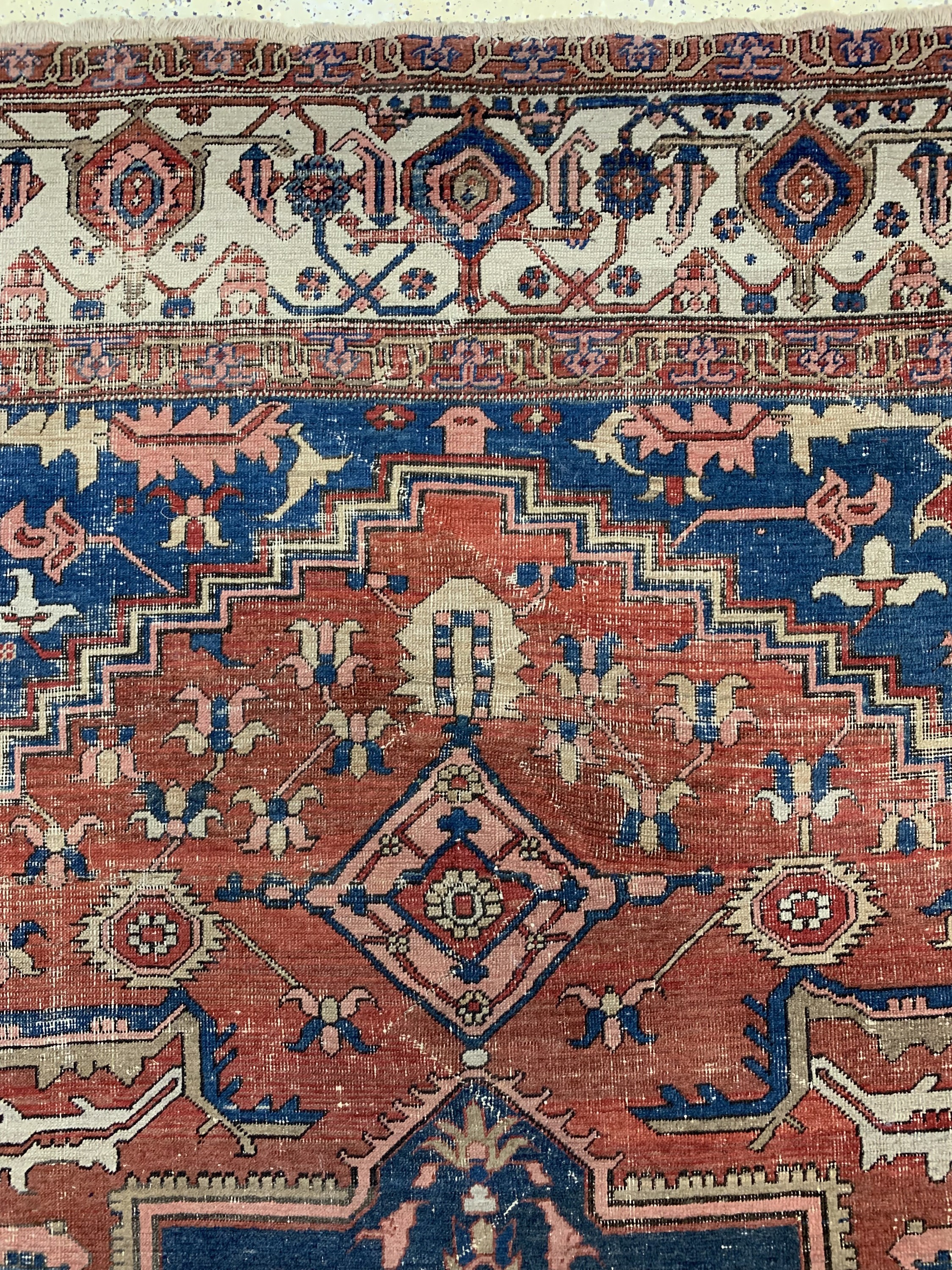 Detail d: Antiker Heriz, Persien, 19.Jhd, Wolle auf Baumwolle, ca. 440 x 335 cm, EHZ: 4