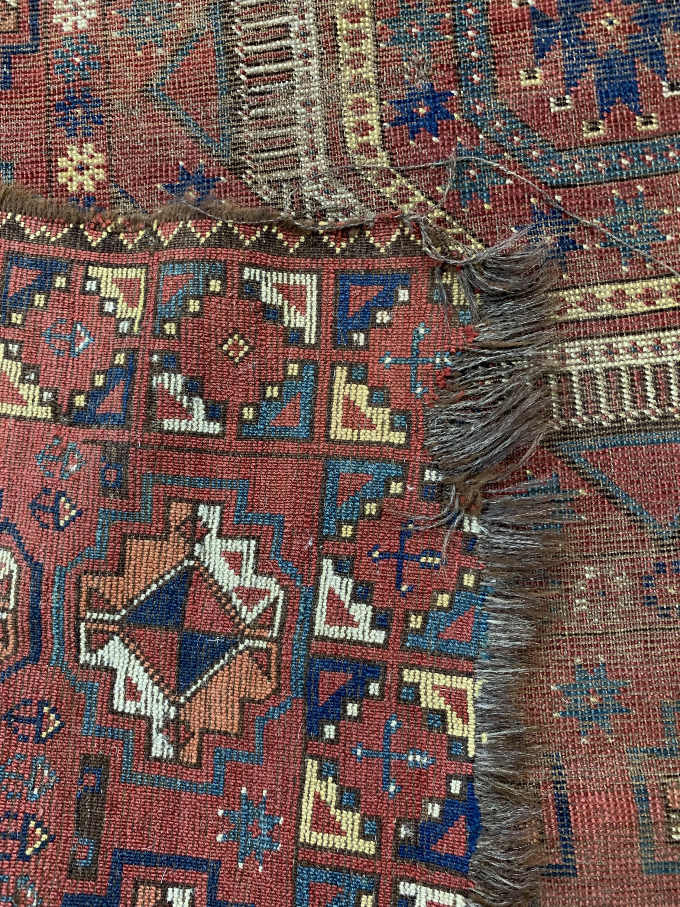Detail f: Antiker Beschir, Turkmenistan, 19.Jhd, Wolle auf Wolle, ca. 435 x 242 cm, EHZ: 4