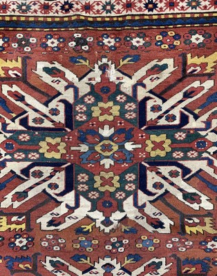 26765650b - Tschelaberd#"Adlerkazak#"antique, Caucasus, 19th century, wool on wool, approx. 177 x 134 cm, condition: 4. Rugs, Carpets & Flatweaves
