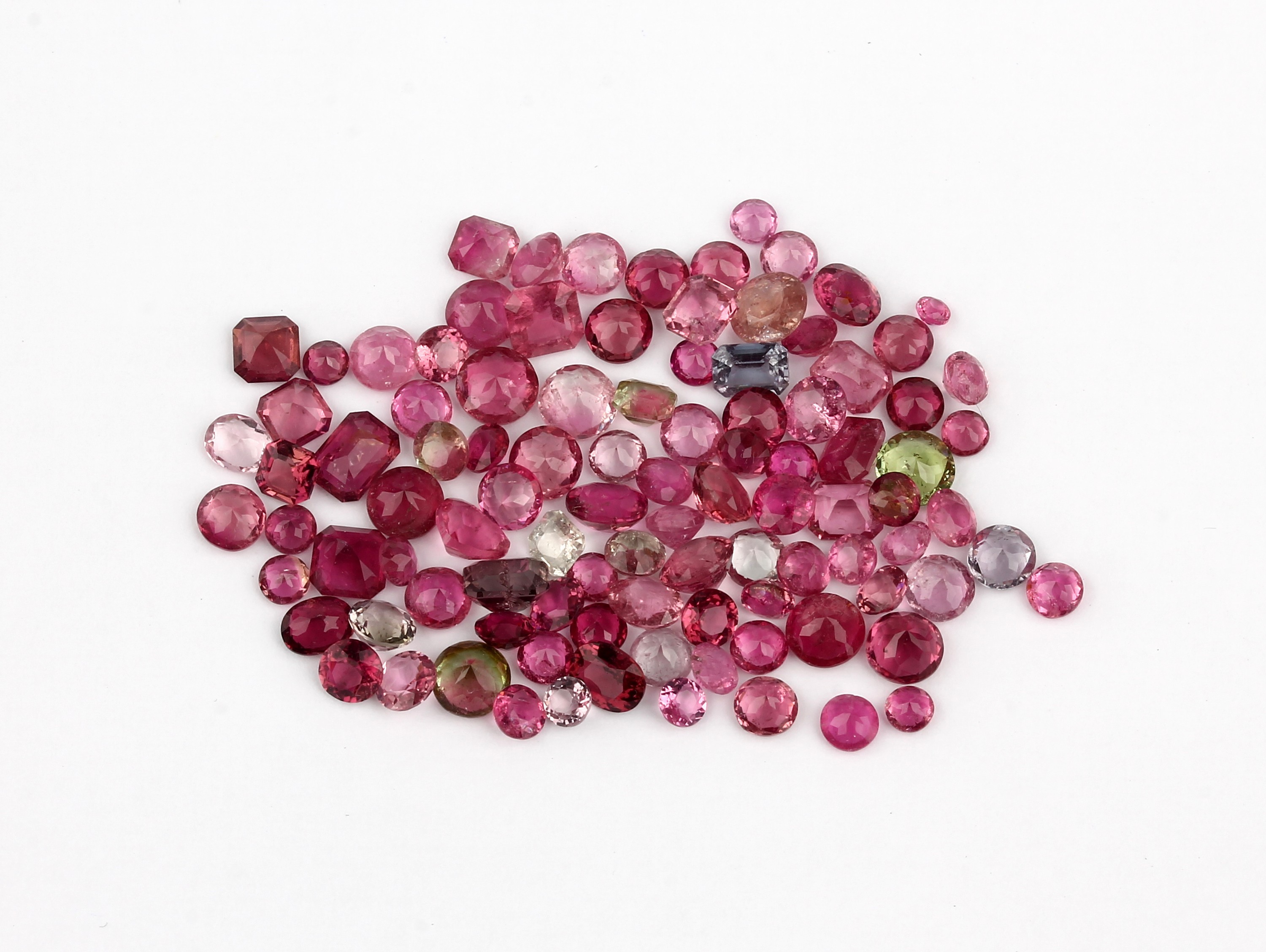Lot lose Turmaline, ca. 29.0 ct, versch. Farben, Schliffformen und Farben