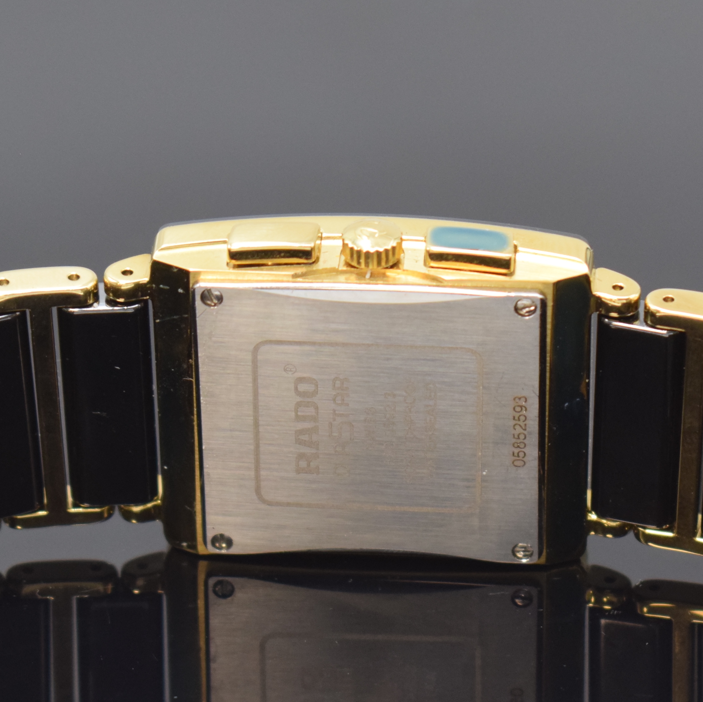 Detail c: RADO Diastar Integral Herrenchronograph Referenz 538.0592.3, Schweiz um 2005, quarz, Geh. in Stahl teils verg., Keramik- Gliederband m. dopp. ...