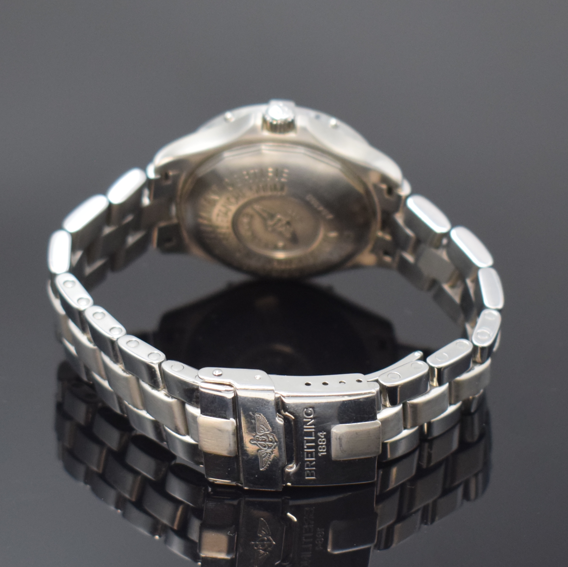 Detail b: BREITLING Colt Ocean Herrenarmbanduhr in Stahl Referenz A64350, Schweiz um 2000, quarz, orig. Gliederband m. Faltschl., Boden u. Krone verschr., ...