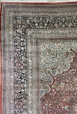 26766663c - Hereke silk fine, China, approx. 50 years, pure natural silk, approx. 250 x 245 cm, fadedcolors, condition: 2. Rugs, Carpets & Flatweaves