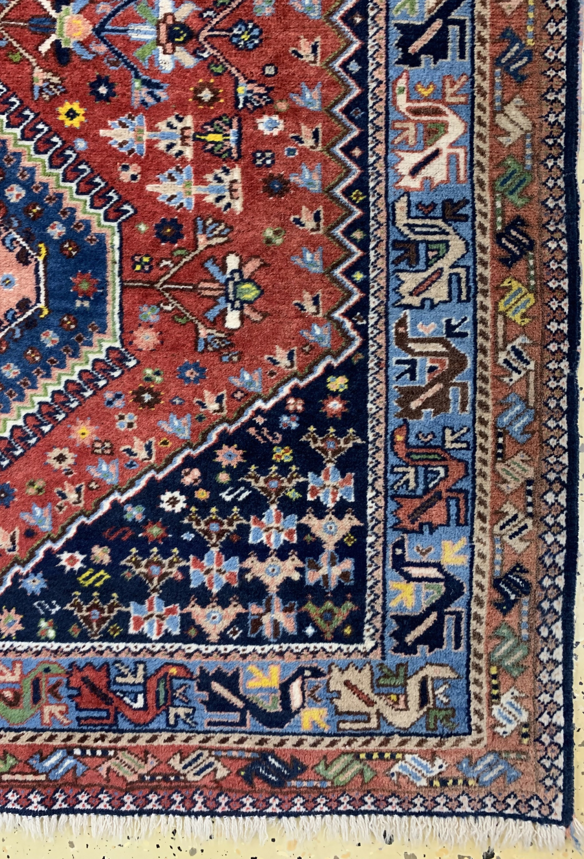 Detail a: Yalameh, Persien, ca. 50 Jahre, Wolle auf Wolle, ca. 172 x 106 cm, EHZ: 2