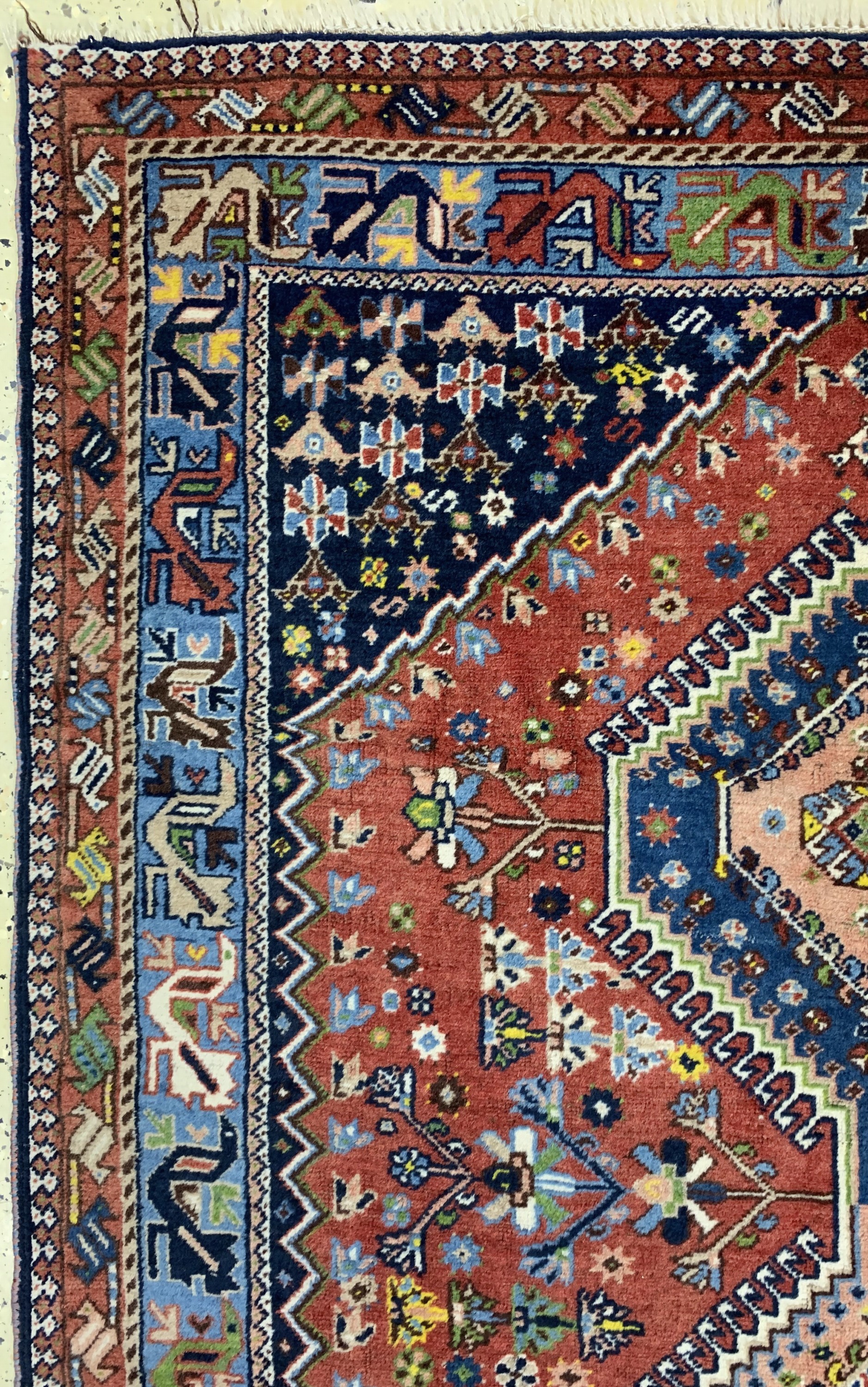Detail b: Yalameh, Persien, ca. 50 Jahre, Wolle auf Wolle, ca. 172 x 106 cm, EHZ: 2