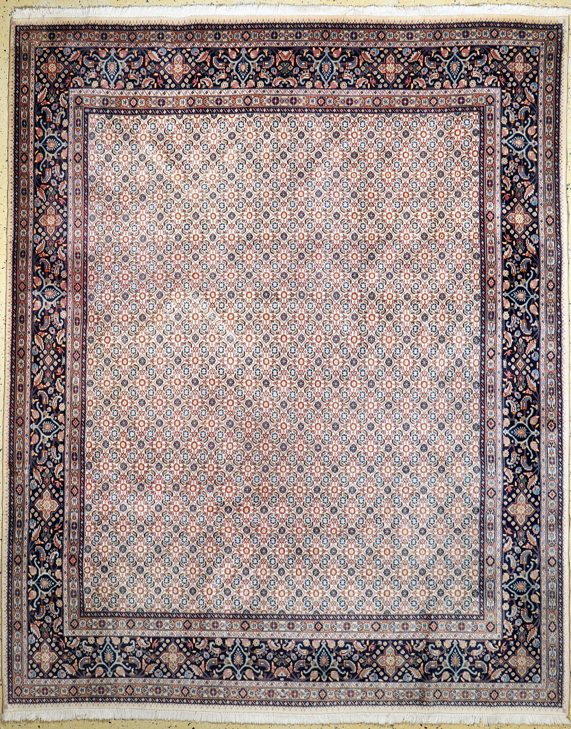Mud Kork fein, Persien, ca. 50 Jahre, Korkwolle auf Baumwolle, ca. 304 x 247 cm, EHZ: 2-3