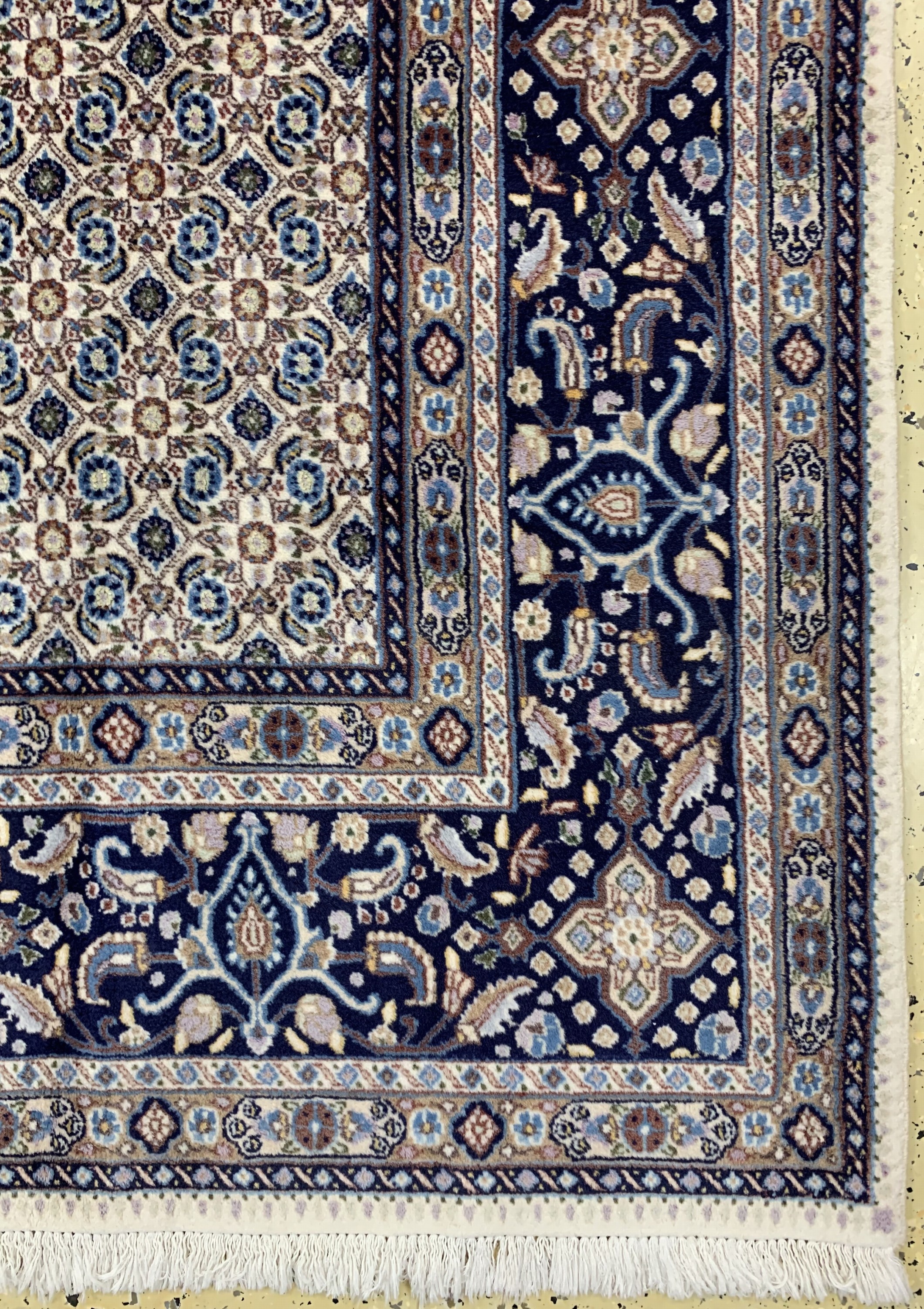 Detail a: Mud Kork fein, Persien, ca. 50 Jahre, Korkwolle auf Baumwolle, ca. 304 x 247 cm, EHZ: 2-3