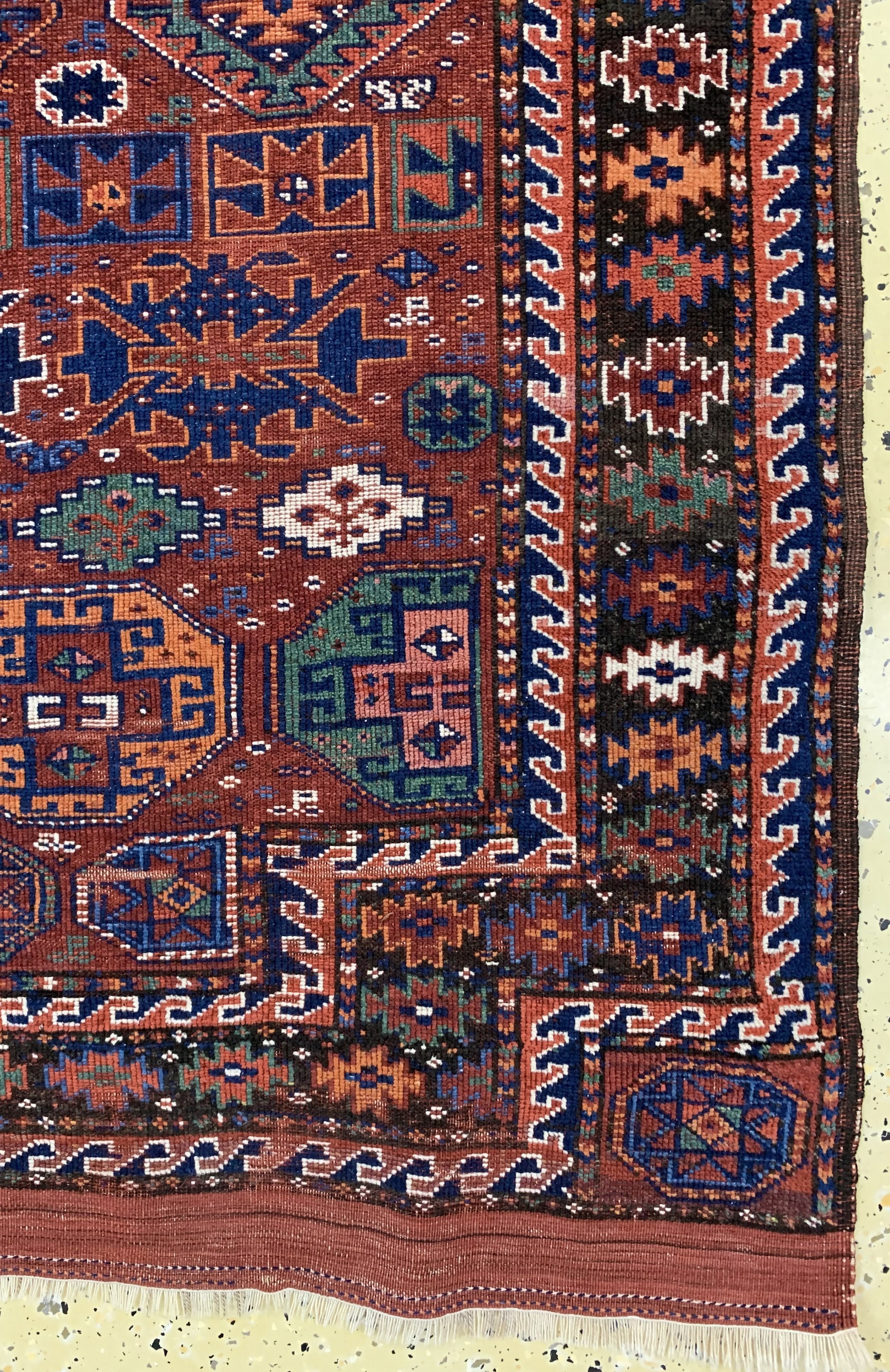 Detail a: Khorasan Kordi, Persien, um 1930, Wolle aufWolle, ca. 265 x 140 cm, EHZ: 3
