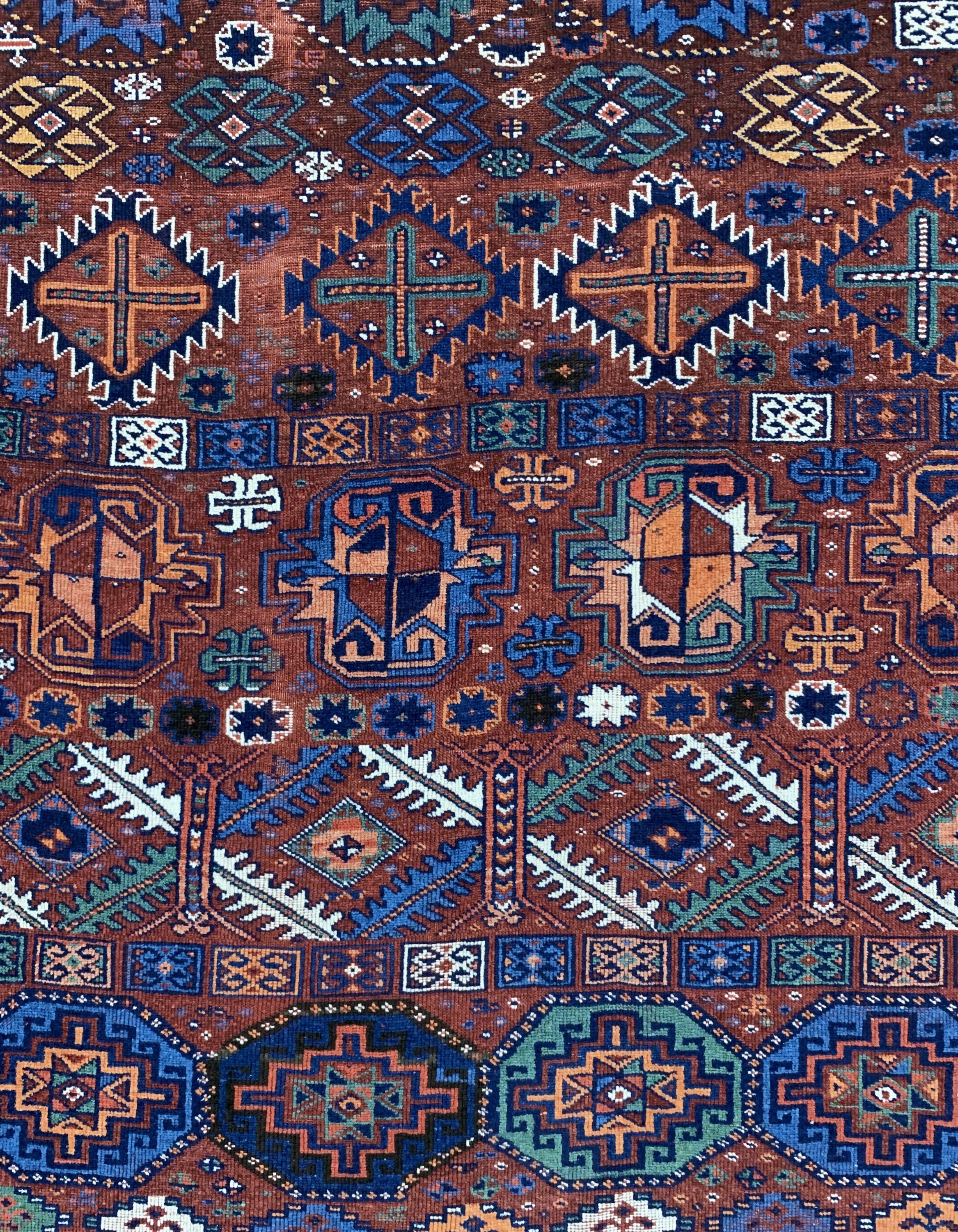 Detail b: Khorasan Kordi, Persien, um 1930, Wolle aufWolle, ca. 265 x 140 cm, EHZ: 3