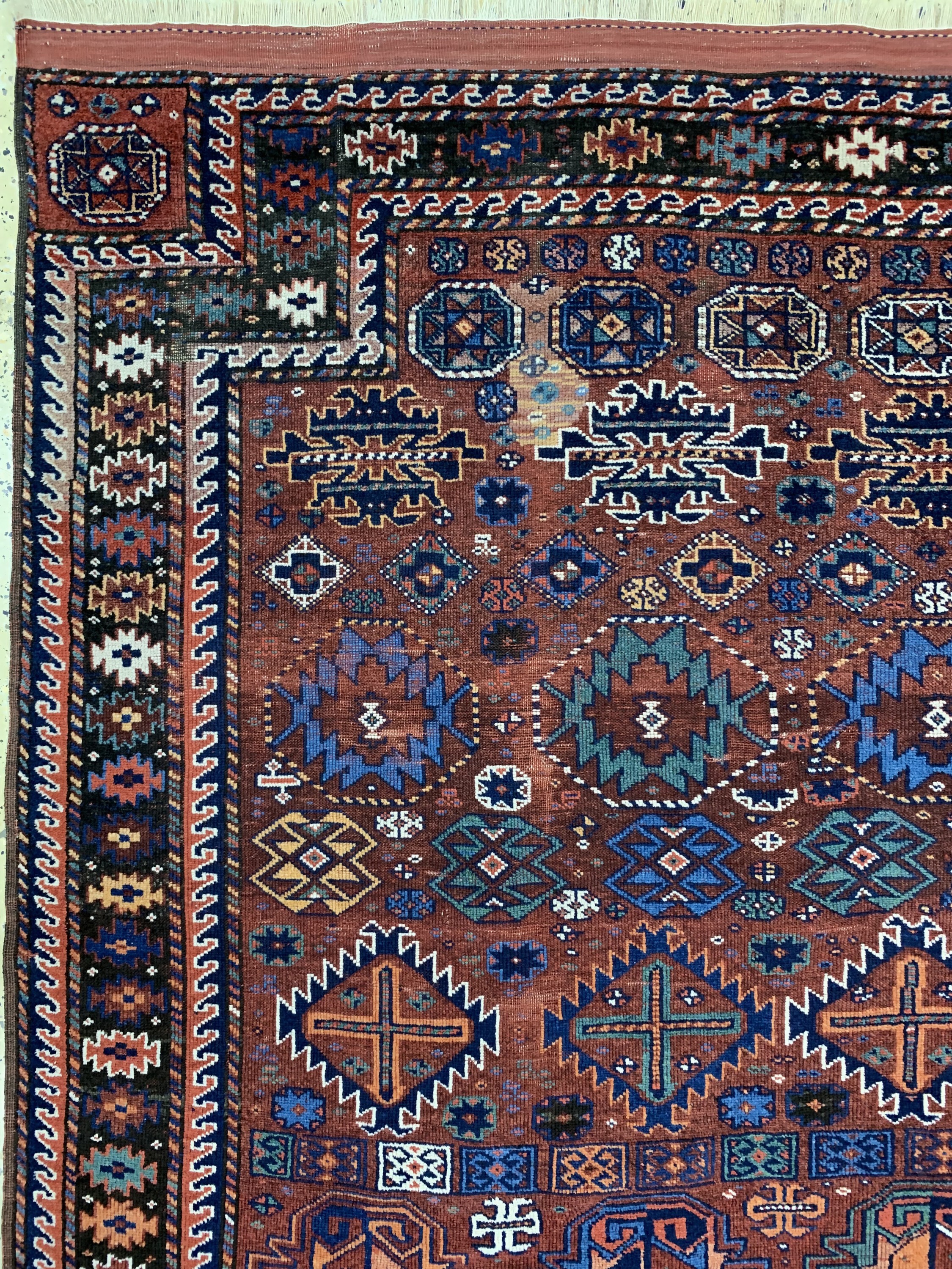 Detail c: Khorasan Kordi, Persien, um 1930, Wolle aufWolle, ca. 265 x 140 cm, EHZ: 3
