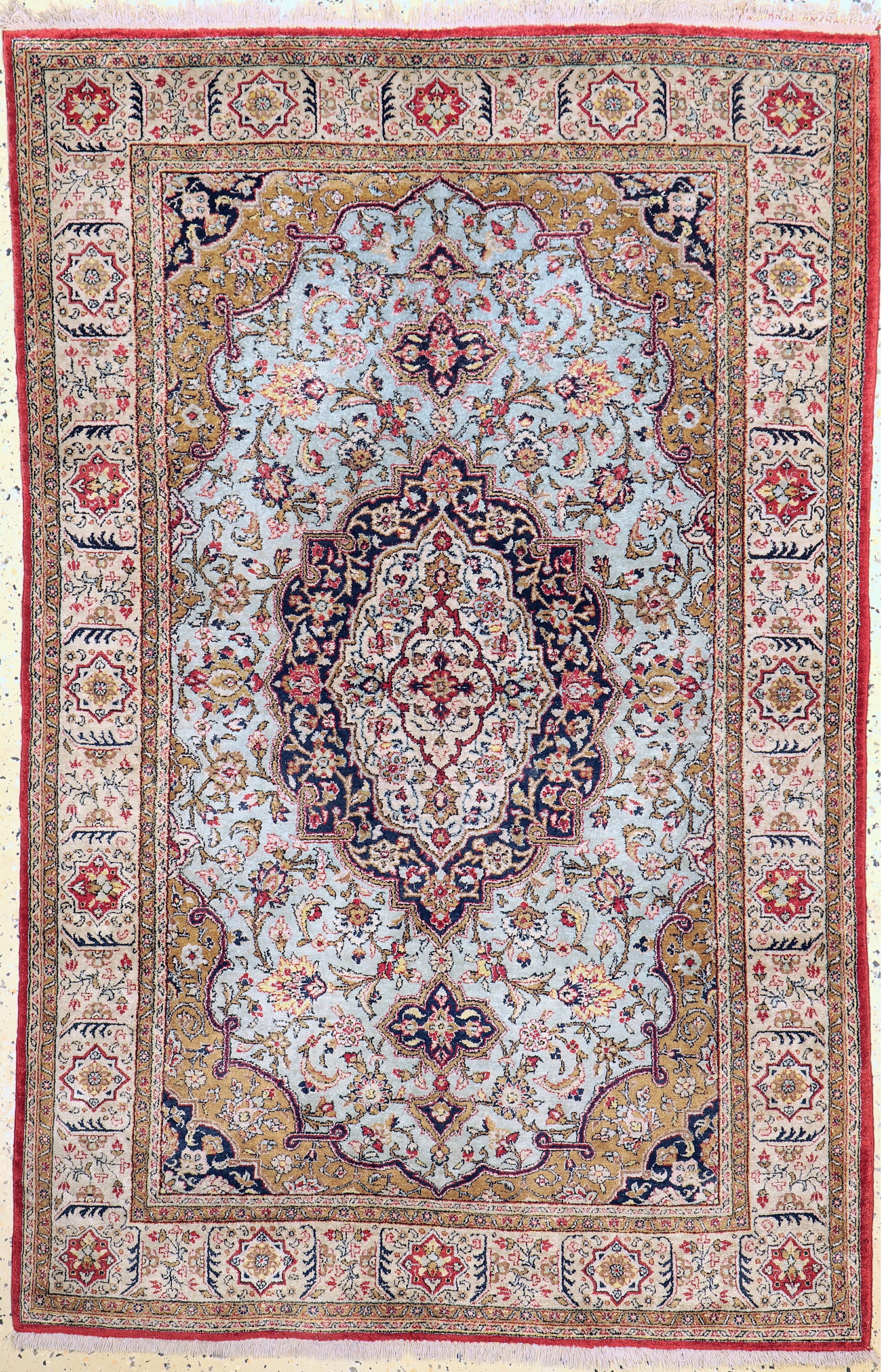 Ghom Seide alt, Persien, um 1940, reine Naturseide, ca. 163 x 107 cm, EHZ: 2
