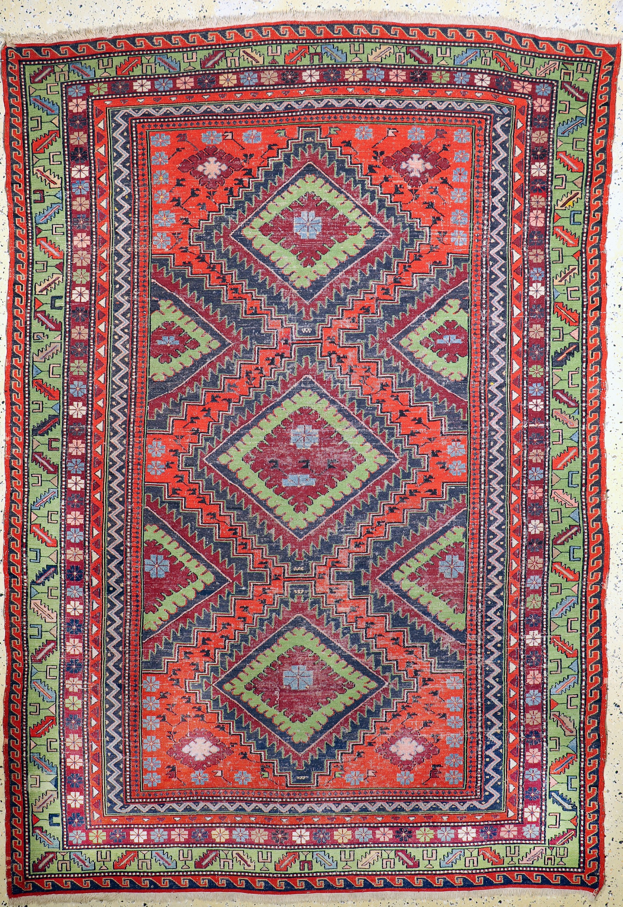 Sumakh alt, Türkei, ca. 60 Jahre, Wolle aufWolle, ca. 305 x 180 cm, EHZ: 2-3