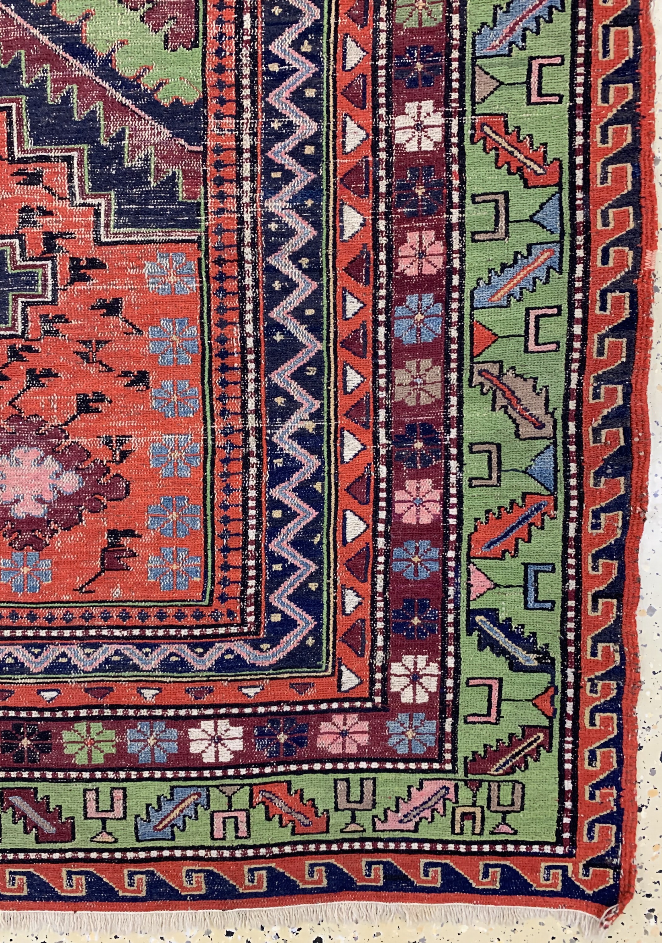 Detail a: Sumakh alt, Türkei, ca. 60 Jahre, Wolle aufWolle, ca. 305 x 180 cm, EHZ: 2-3