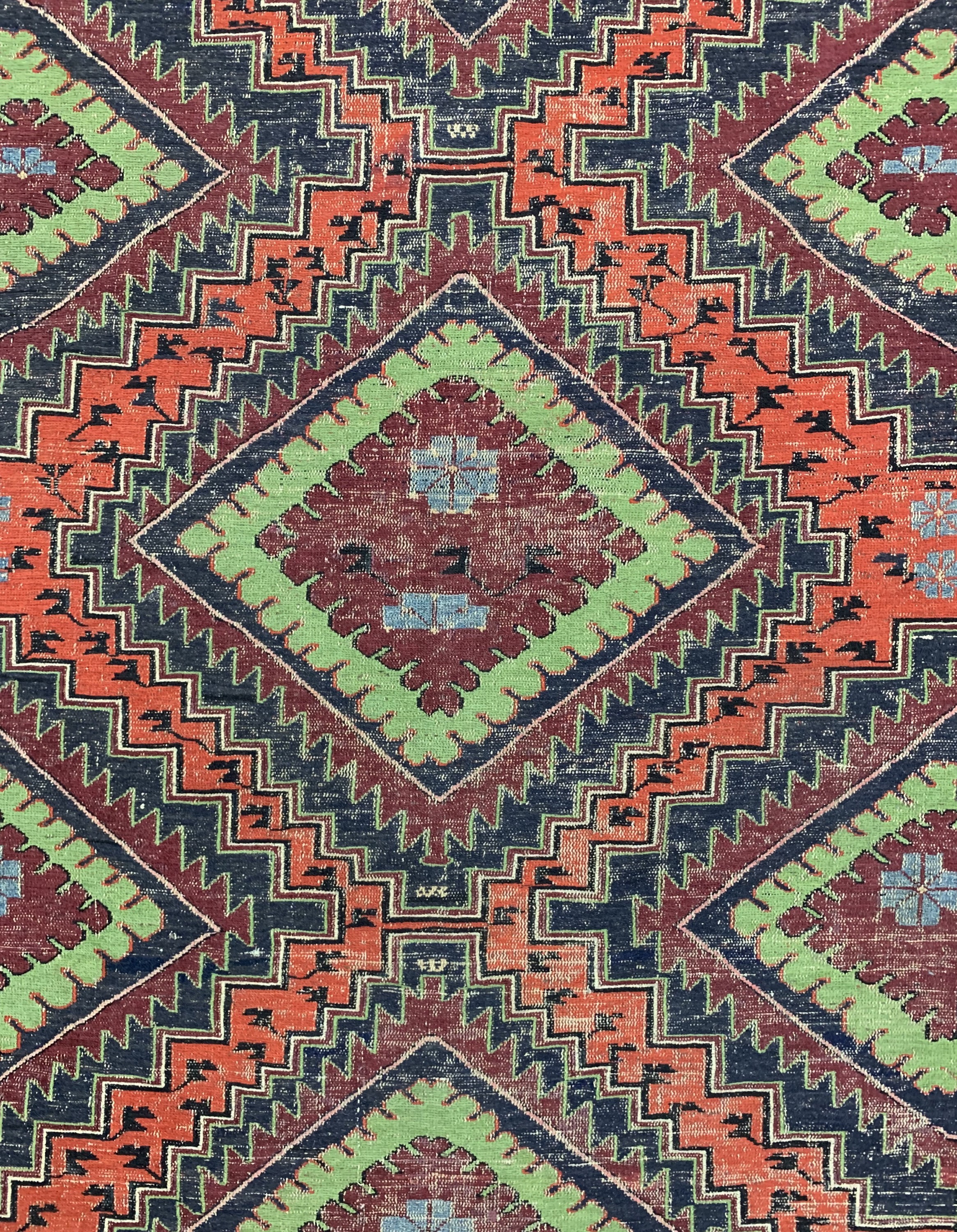 Detail c: Sumakh alt, Türkei, ca. 60 Jahre, Wolle aufWolle, ca. 305 x 180 cm, EHZ: 2-3