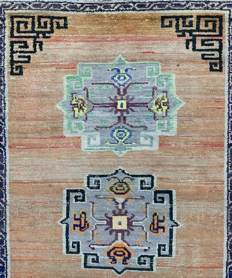 26766858b - Tibet antique, Tibet, around 1900, wool on cotton, approx. 150 x 102 cm, condition: 3. Rugs, Carpets & Flatweaves