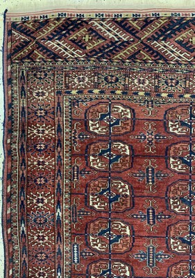 26766860b - Bukhara antique, Turkmenistan, around 1900, wool on wool, approx. 158 x 104 cm, condition:2-3. Rugs, Carpets & Flatweaves