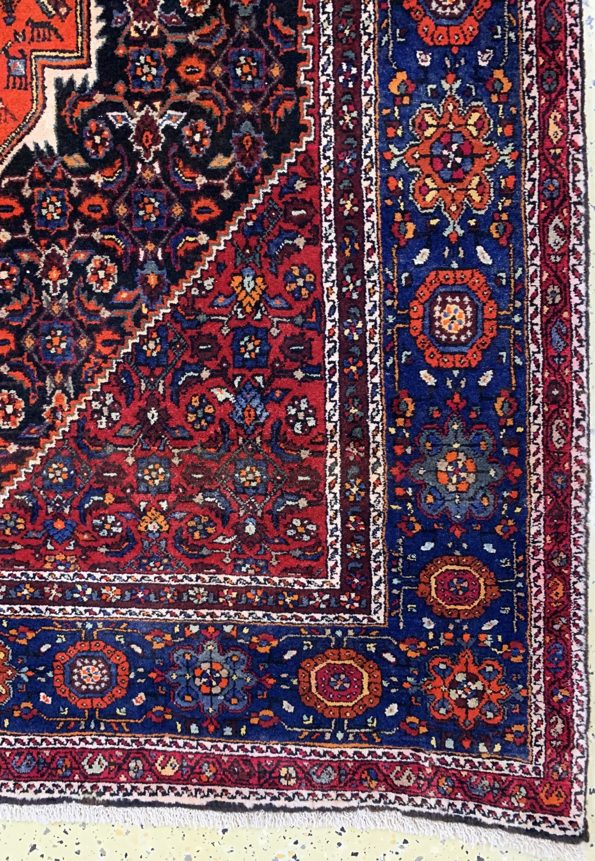 Detail a: Gholtogh, Persien, Anfang 20.Jhd, Wolle aufBaumwolle, ca. 227 x 130 cm, gereinigt, EHZ: 1-2