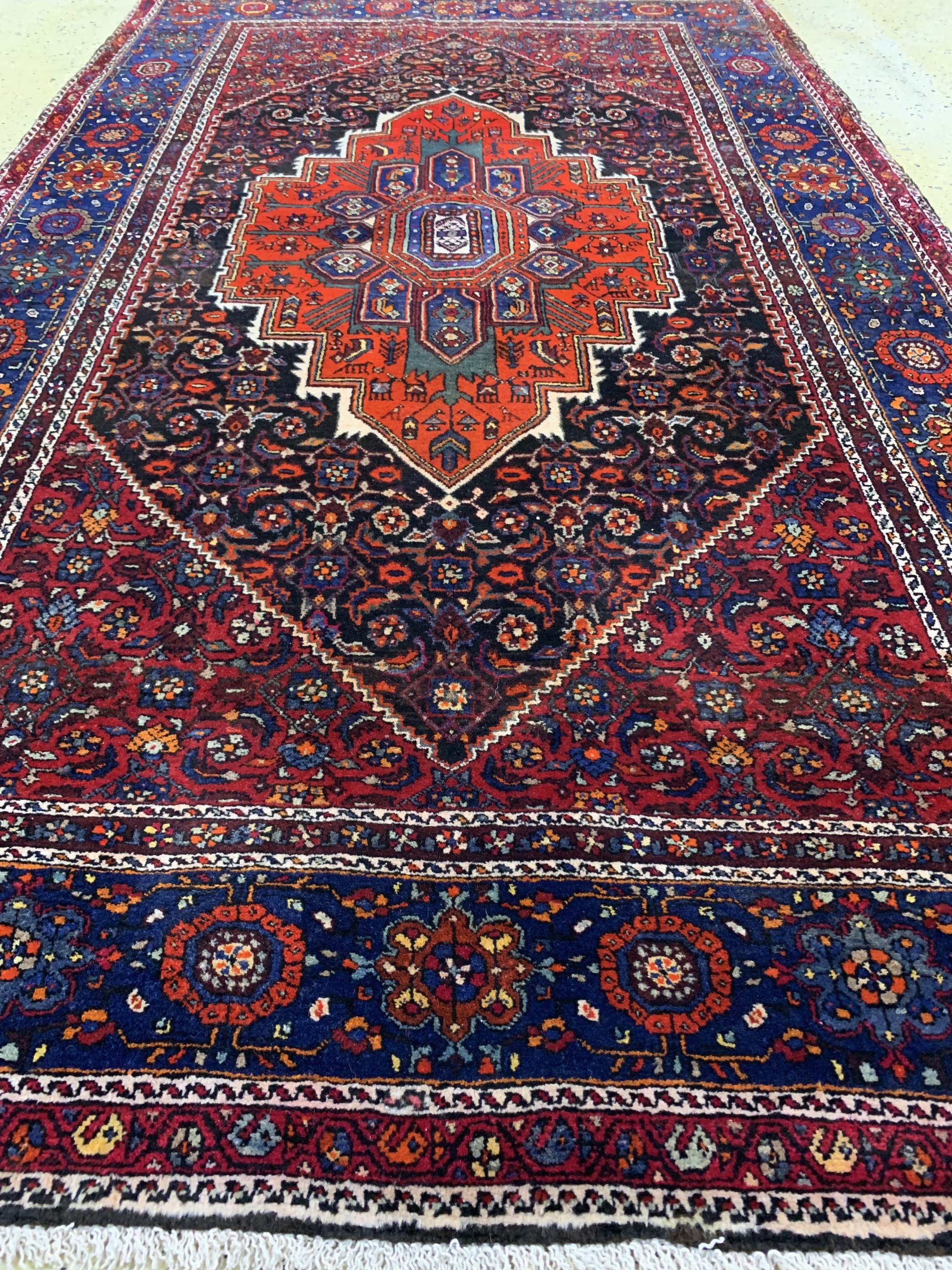 Detail d: Gholtogh, Persien, Anfang 20.Jhd, Wolle aufBaumwolle, ca. 227 x 130 cm, gereinigt, EHZ: 1-2