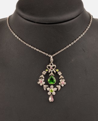 Image 26767658 - Art Nouveau pendant with rhinestones, approx. 1900