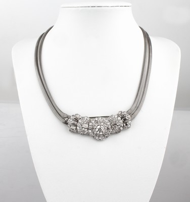 Image 26767974 - 14 kt gold diamond-necklace/brooch