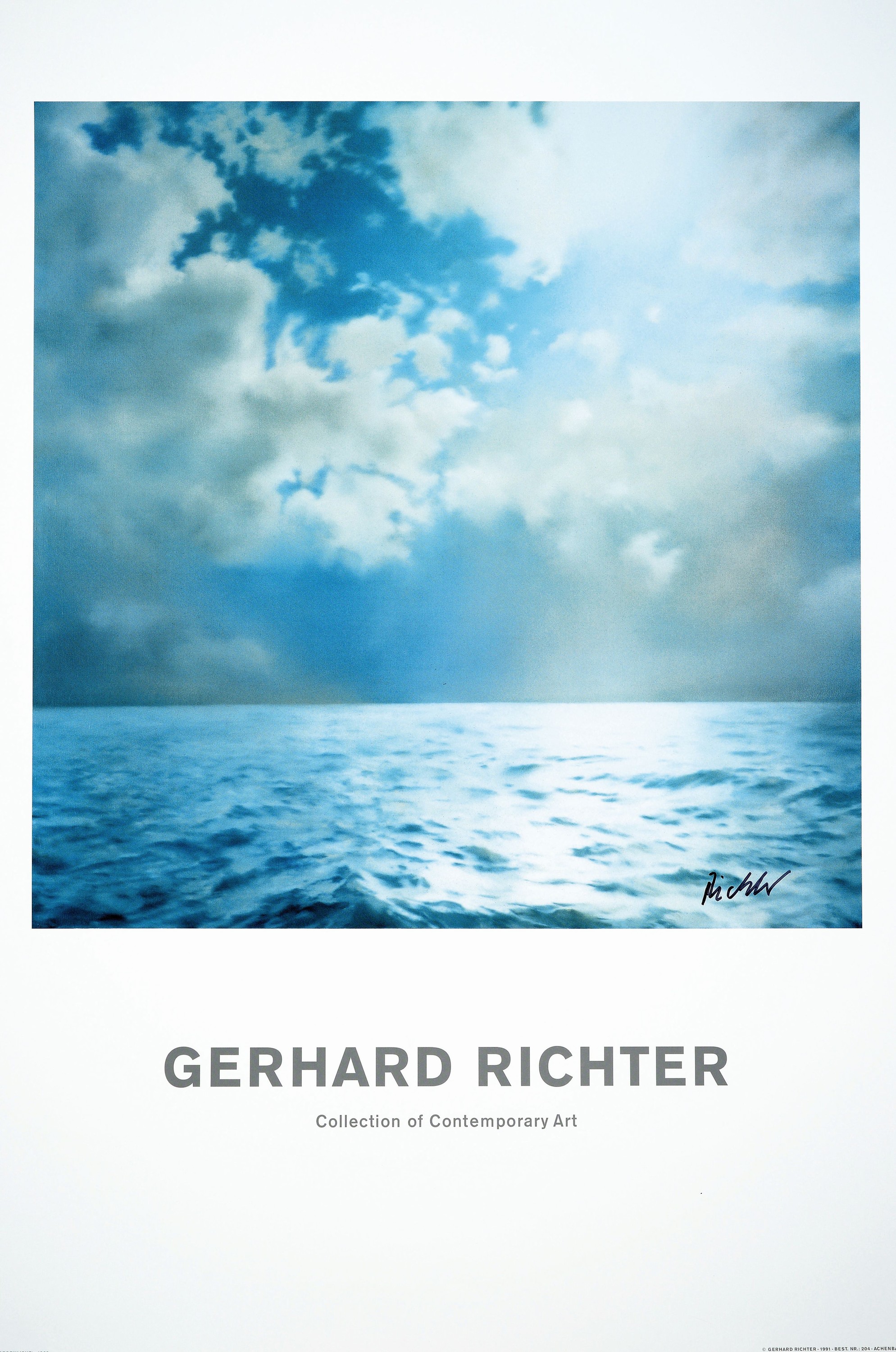Gerhard Richter, geb. 1932, Seascape, Seestück, Farboffset auf dünnem Karton, Gerhard Richter Collection of Contemporary Art, ...