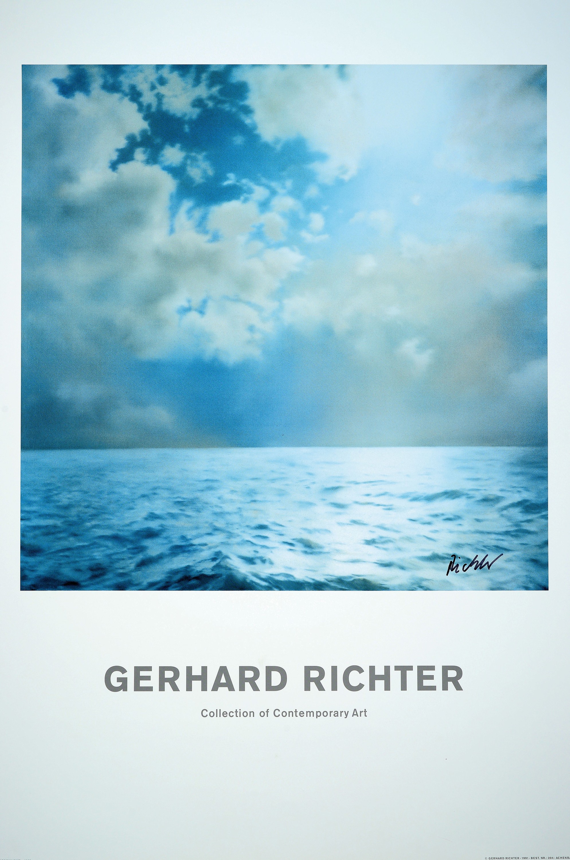Detail k: Gerhard Richter, geb. 1932, Seascape, Seestück, Farboffset auf dünnem Karton, Gerhard Richter Collection of Contemporary Art, ...