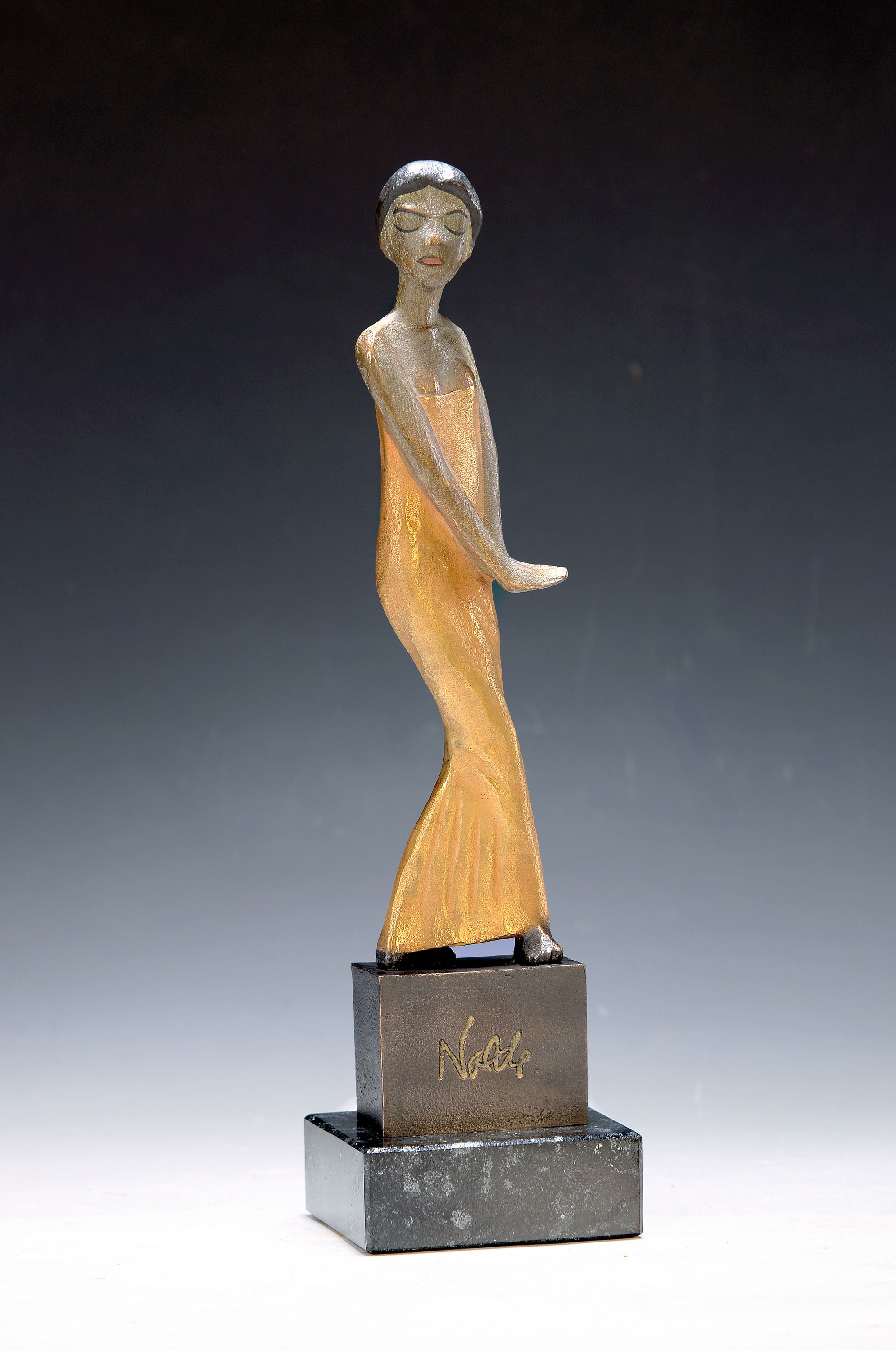 Emil Nolde, 1867-1956, Java Tänzerin, Bronzeskulptur, hrsg. von der Ada und Emil Nolde Stiftung in Zusammenarbeit mit Ars Mundi, num. 31/980,, ...