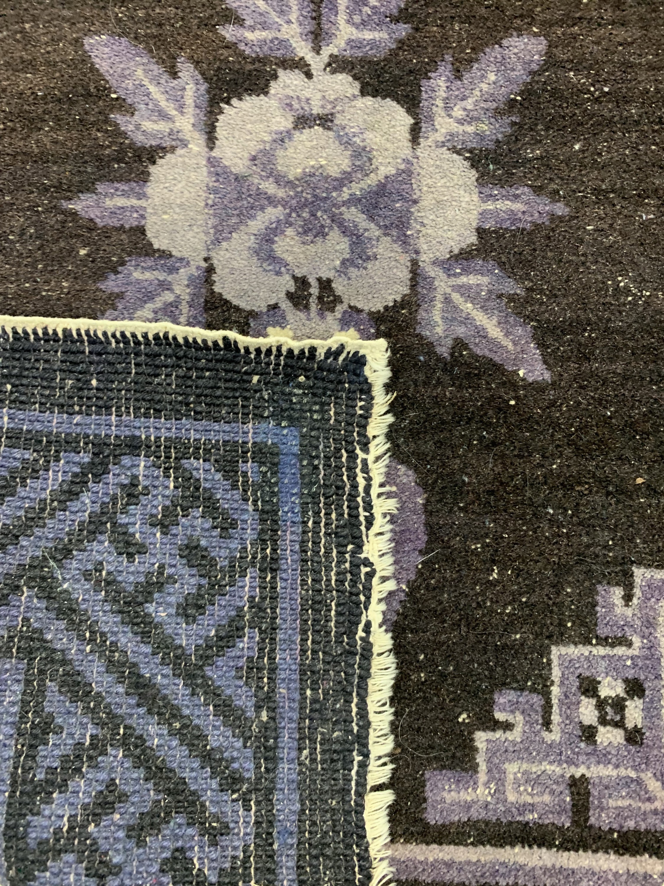 Detail c: Ein Paar paar Pao Tow antik, China, um 1900, Wolle auf Baumwolle, ca. 133 x 70 cm, EHZ: 3