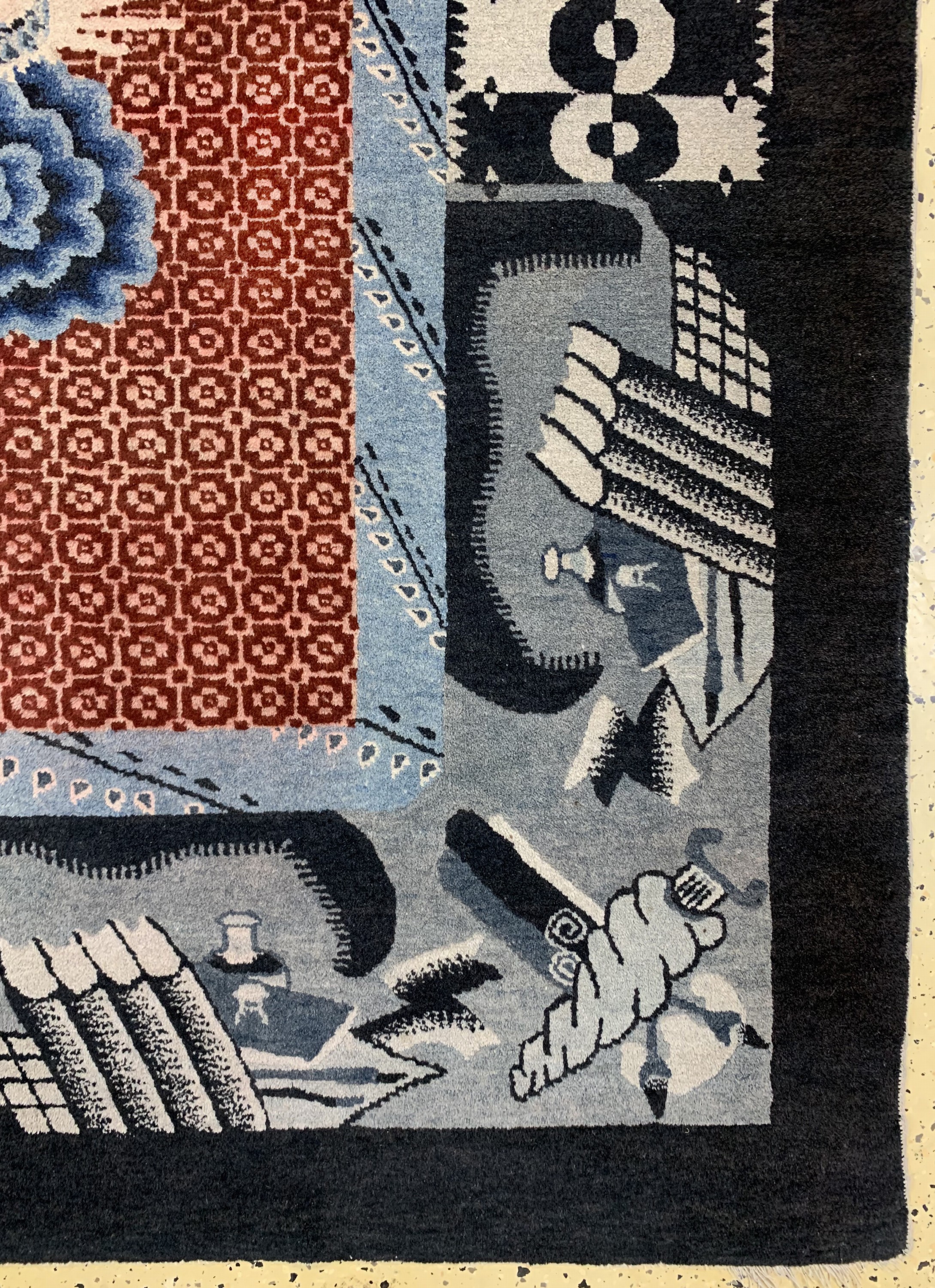 Detail a: Peking"Drachen-Teppich"antik, China, Anfang20.Jhd, Wolle auf Baumwolle, ca. 365 x 282 cm,EHZ: 2(kleine Restaurierungen).