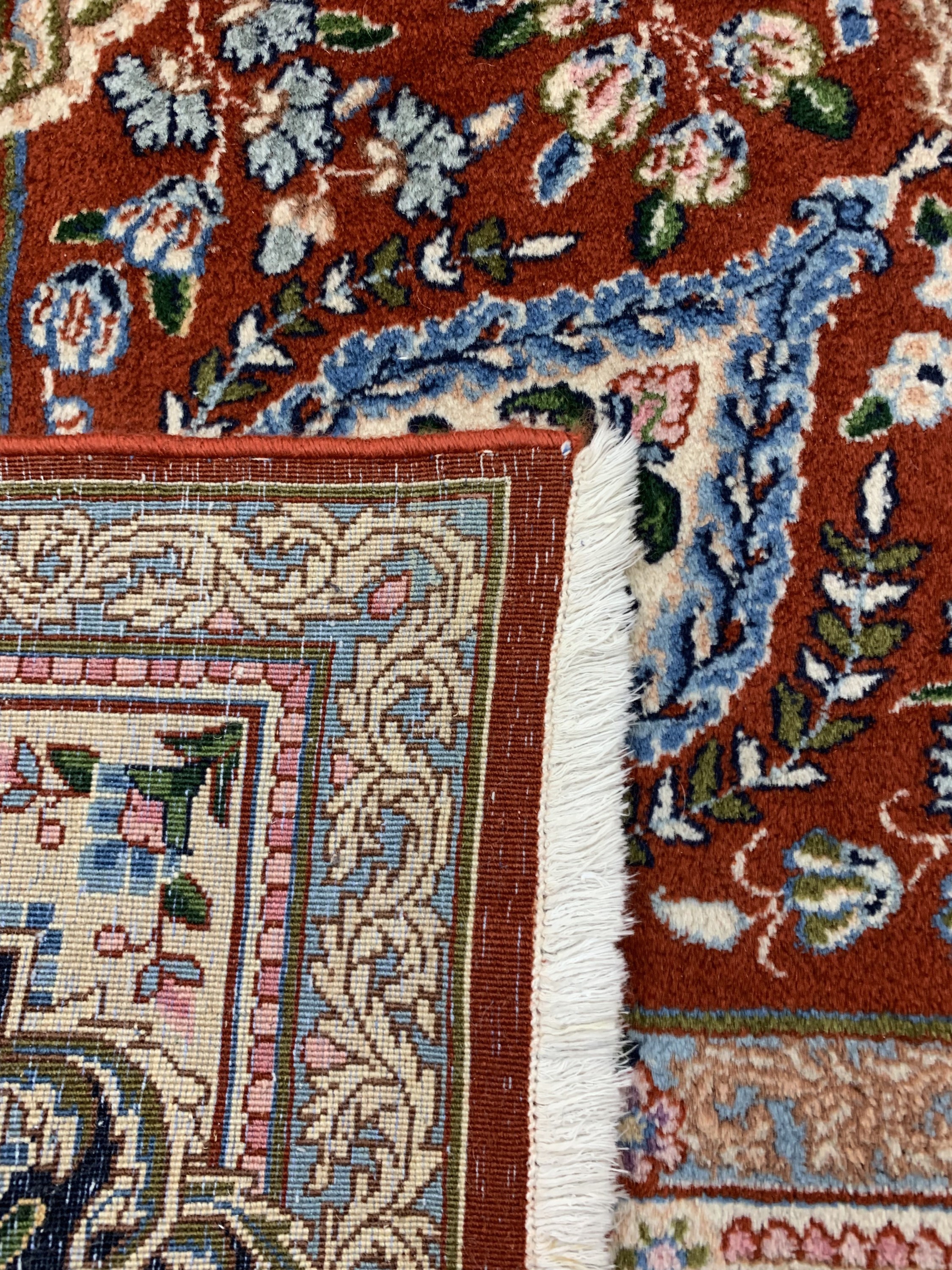 Detail e: Kerman Kork fein Persien, signiert(Sherkat Sahami Farshe Iran), Ende 20.Jhd, Korkwolle auf Baumwolle, ca. 335 x 250 cm, EHZ: 1-2
