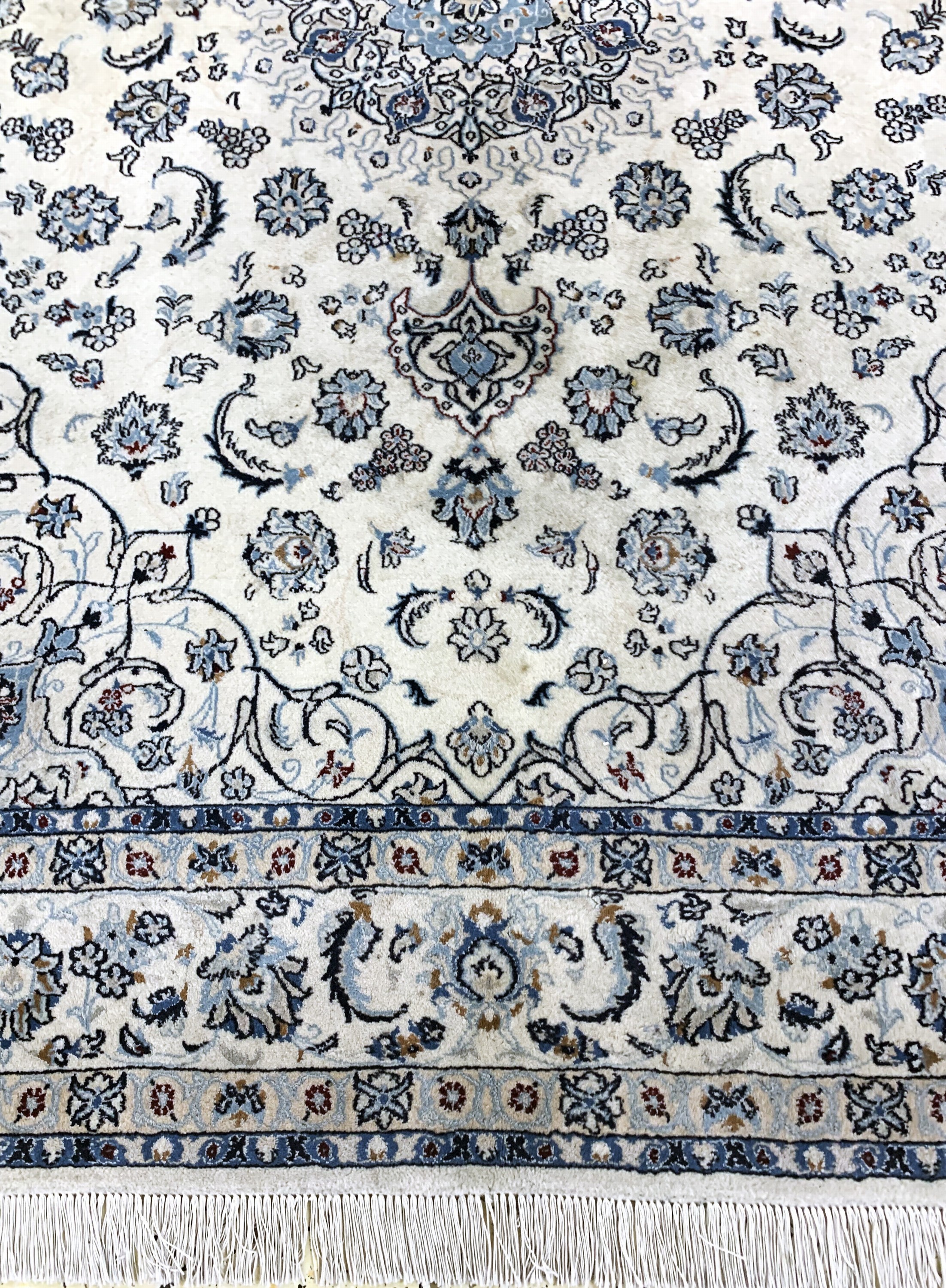 Detail f: Nain fein(9 La), Persien, Ende 20.Jhd, Korkwolle mit Seide, ca. 237 x 167 cm, EHZ: 2(Reinigungsbedürftig)