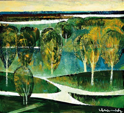 Image 26768090 - Laimdots Murnieks, 1922-2011 Latvia, landscapewith trees, oil/canvas, signed lower right, approx. 100x92cm, R., studied at the Latvian Art Academy, took part in nat. since 1953. andinternational exhibition part