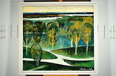 26768090k - Laimdots Murnieks, 1922-2011 Latvia, landscapewith trees, oil/canvas, signed lower right, approx. 100x92cm, R., studied at the Latvian Art Academy, took part in nat. since 1953. andinternational exhibition part