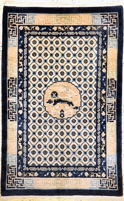 Image 26768094 - Peking"Fo-Hund" old, China, Anfang 20.Jhd, Wolle auf Baumwolle, approx. 200 x 130 cm, condition: 2. Rugs, Carpets & Flatweaves
