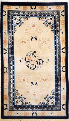 Image 26768095 - Peking old, China, early 20th century, wool oncotton, approx. 213 x 128 cm, condition: 2. Rugs, Carpets & Flatweaves