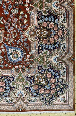 26768098a - Kirman cork fine Persia, signed (Sherkat Sahami Farshe Iran), end of 20th century, corkwool on cotton, approx. 335 x 250 cm, condition: 1-2. Rugs, Carpets & Flatweaves