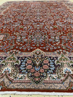 26768098d - Kirman cork fine Persia, signed (Sherkat Sahami Farshe Iran), end of 20th century, corkwool on cotton, approx. 335 x 250 cm, condition: 1-2. Rugs, Carpets & Flatweaves
