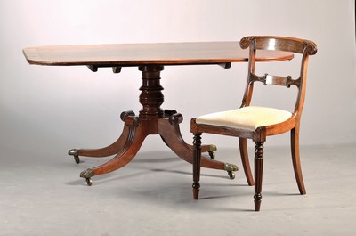 Image 26768280 - Tisch u. Sitzgruppe aus 6 Stühlen, England, um 1840