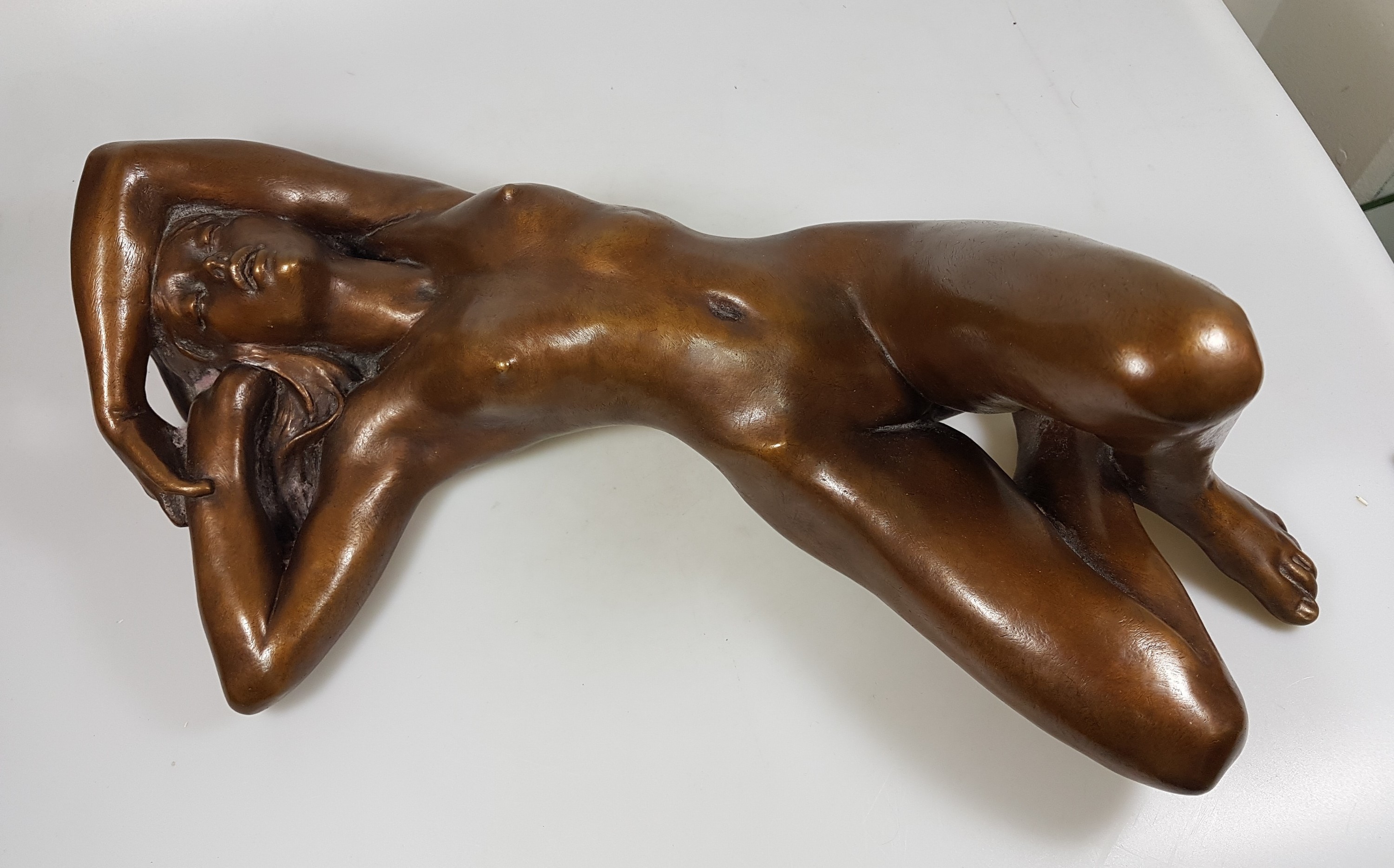 Detail a: Jacques Le Nantec, geb. 1940, Aurore, Bronzeskulptur, signiert, dat. 90, num. 66/99, ca. 17x48x23cm