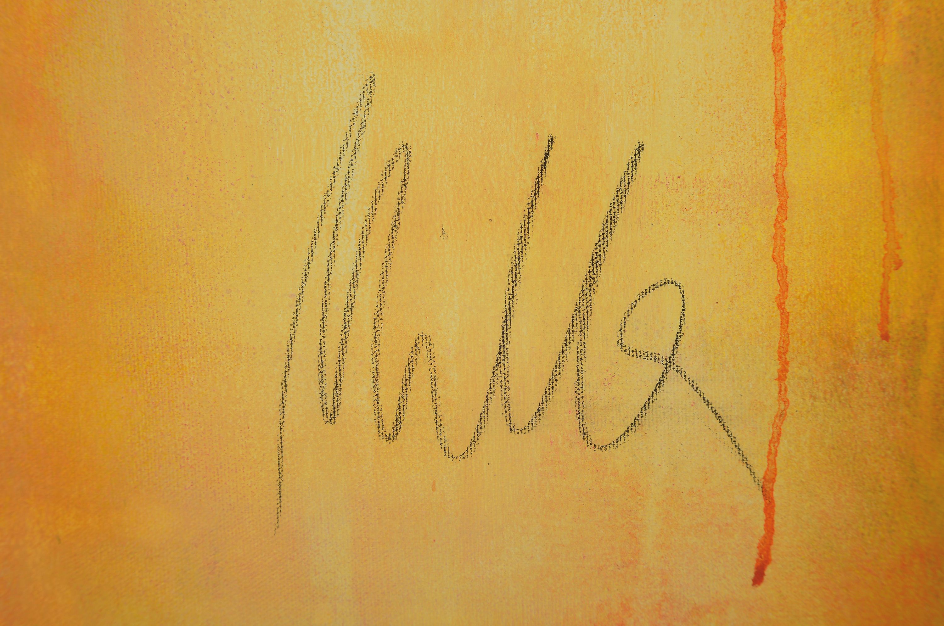 Detail b: Milla, geb. 1969, zeitgen. italienische Künstlerin, 2 Pendants mit abstrakten Kompositionen, Öl/Lwd, beide sign., je ca. 140x70cm