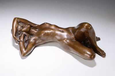Image 26768718 - Jacques Le Nantec, born 1940, Aurore, bronze sculpture, signed, dated 90, number. 66/99, approx. 17x48x23cm