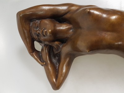 26768718f - Jacques Le Nantec, born 1940, Aurore, bronze sculpture, signed, dated 90, number. 66/99, approx. 17x48x23cm