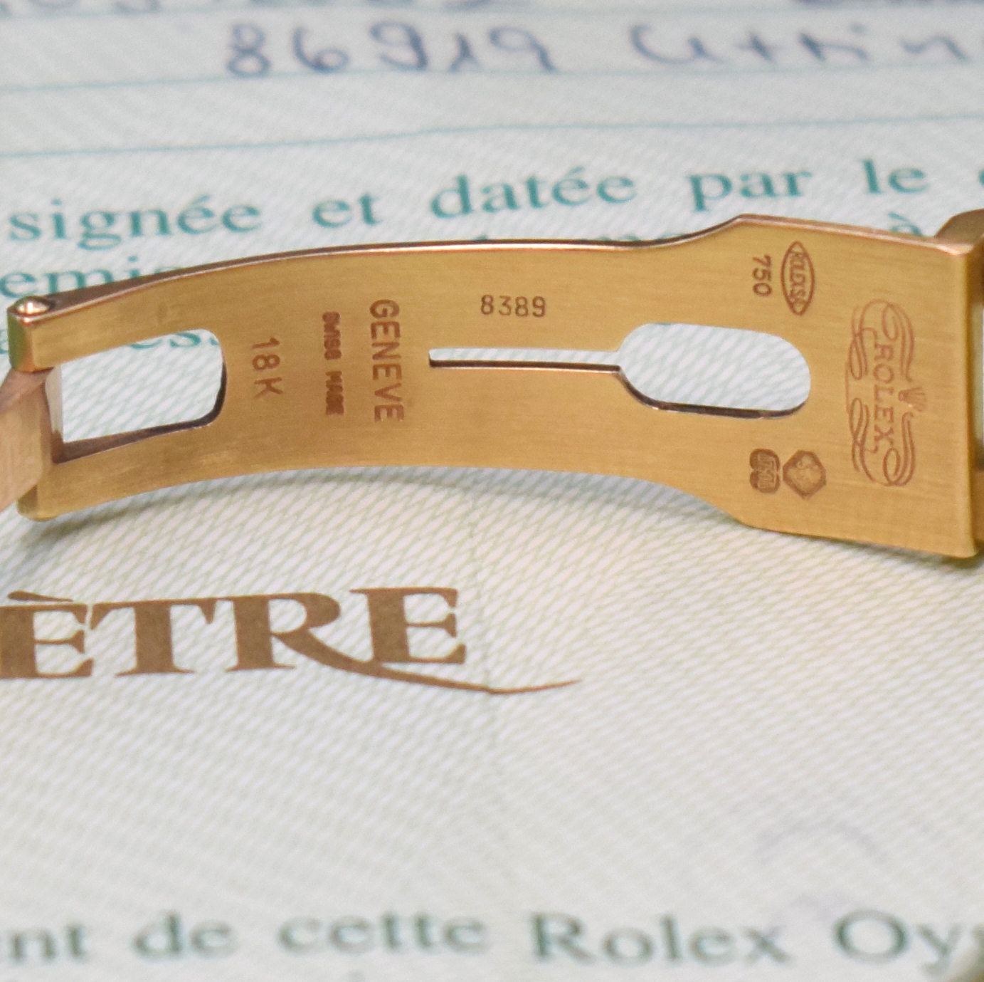 Detail d: ROLEX Datejust Mediumarmbanduhr Referenz 78278, Automatik, LC 100, A-Serie, Chronometer der Superlative in GG 750/000 inkl. Präsidentband m. ...